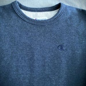 CHAMPION: CREW NECK SWEATSHIRT (Heathered Navy)